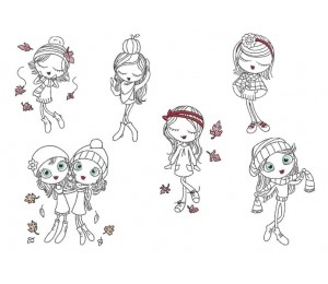 Stickserie - Herbst Girls